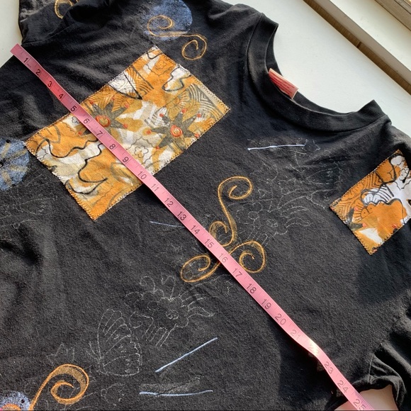 VC Torias Vintage 90's Art to Wear Hand Painted Dress floral - Picture 8 of 10